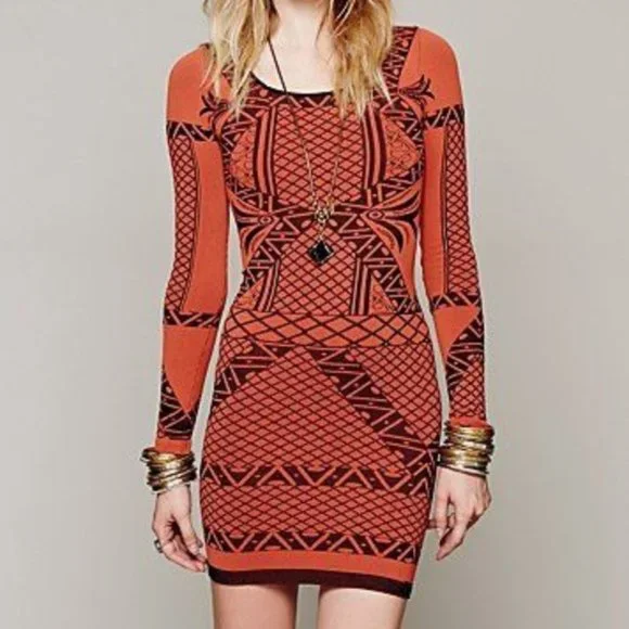 Intimately Free People Angels of Intarsia Stretch Bodycon Dress Size xs/s
